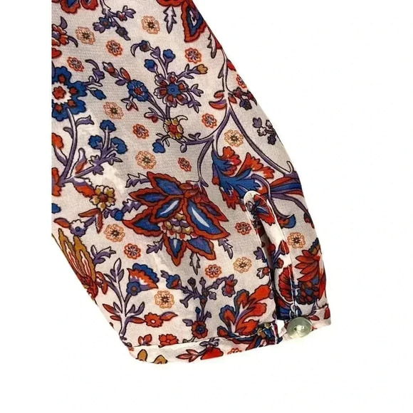 Fig & Flower Womens Multicolor Floral Tunic Polyester Long Sleeve‎ Shift Dress L - Picture 4 of 7